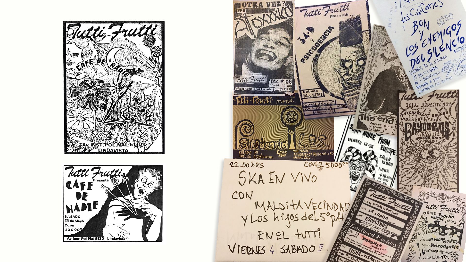 Tutti Frutti El templo del underground (Volantes)