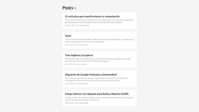 Listado de artículos en mi blog a partir de publicaciones en redes sociales